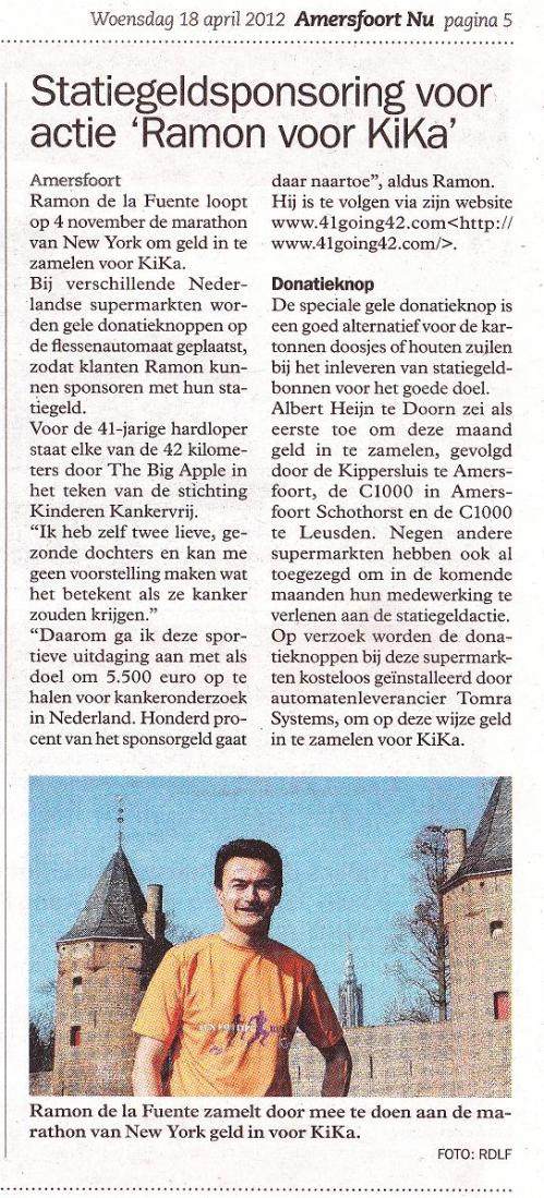 Artikel Amersfoort Nu - Ramon de la Fuente