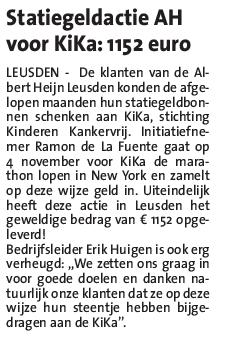 Leusderkrant Albert Heijn - KiKa actie
