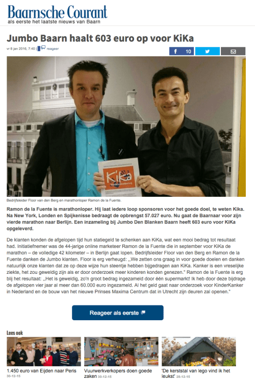 Jumbo den Blanken Baarn voor KiKa