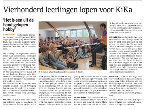 De Bolster Amersfoort - stuk over de KiKa Kanjer loop.