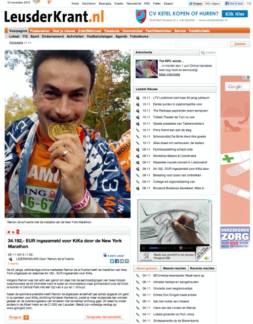 Leusderkrant - New York Marathon - Ramon de la Fuente