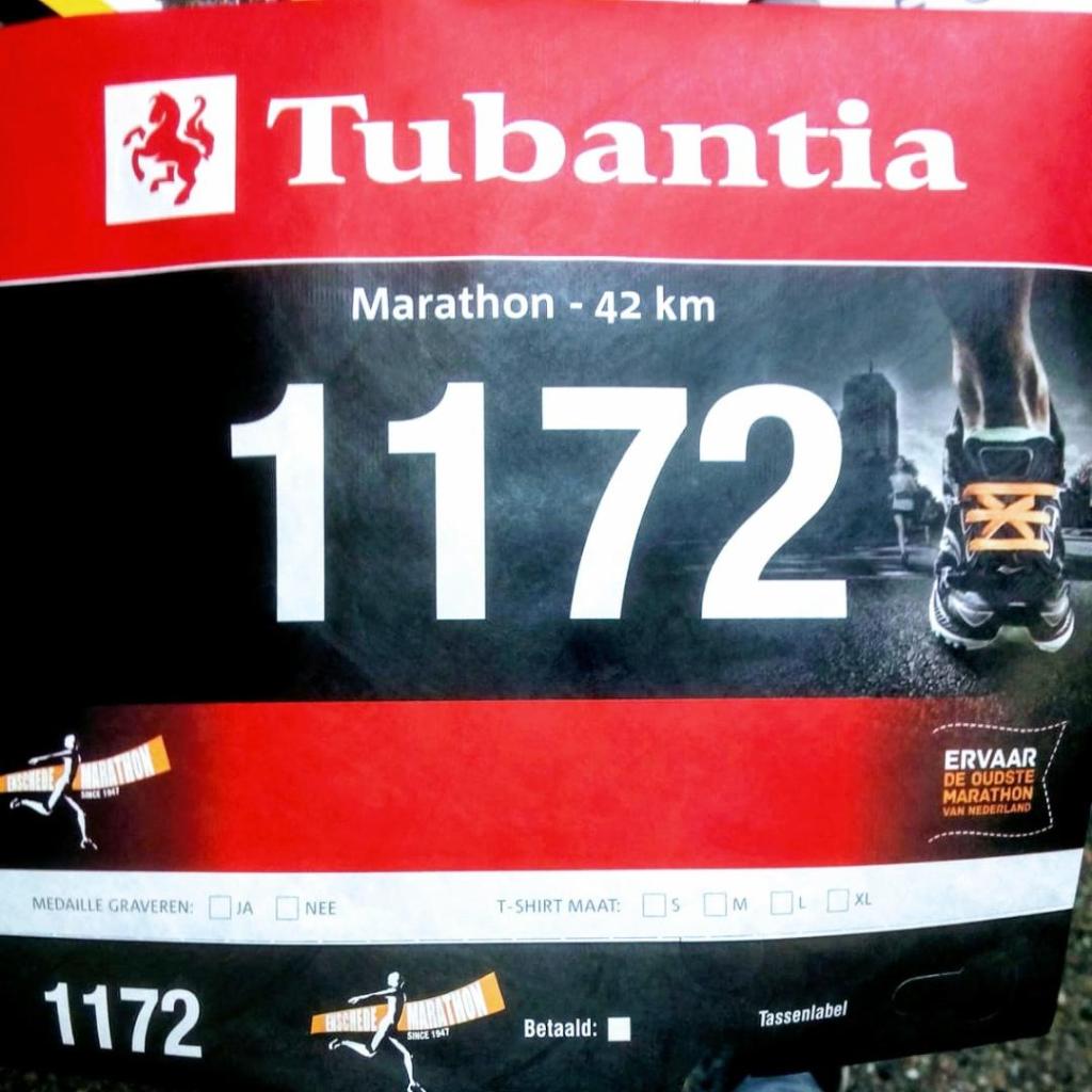 Startbewijs voor de Enschede Marathon - BIB